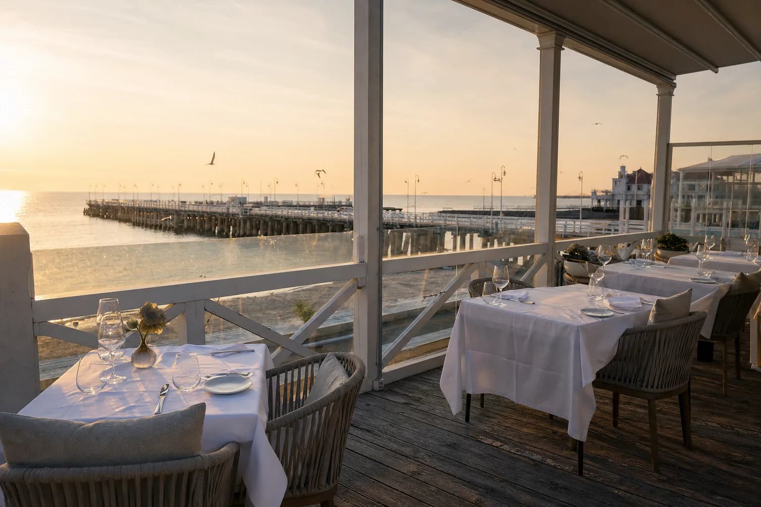Seafood on the pier